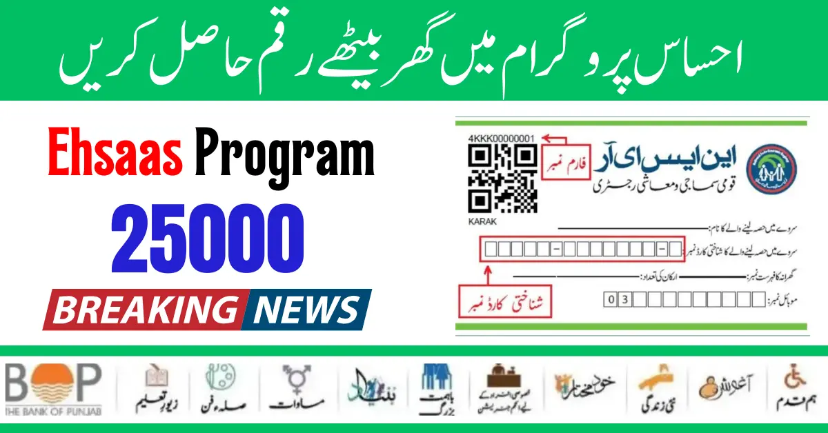 8171 Ehsaas Program 2024 New Payment 25000 Procedure Start