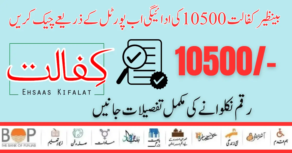 Check Benazir Kafaalat 10500 Payment  Now Through 8171 SMS or By BISP Portal