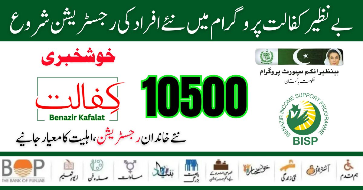 Benazir kafaalat Online New Families Registration Process 2024